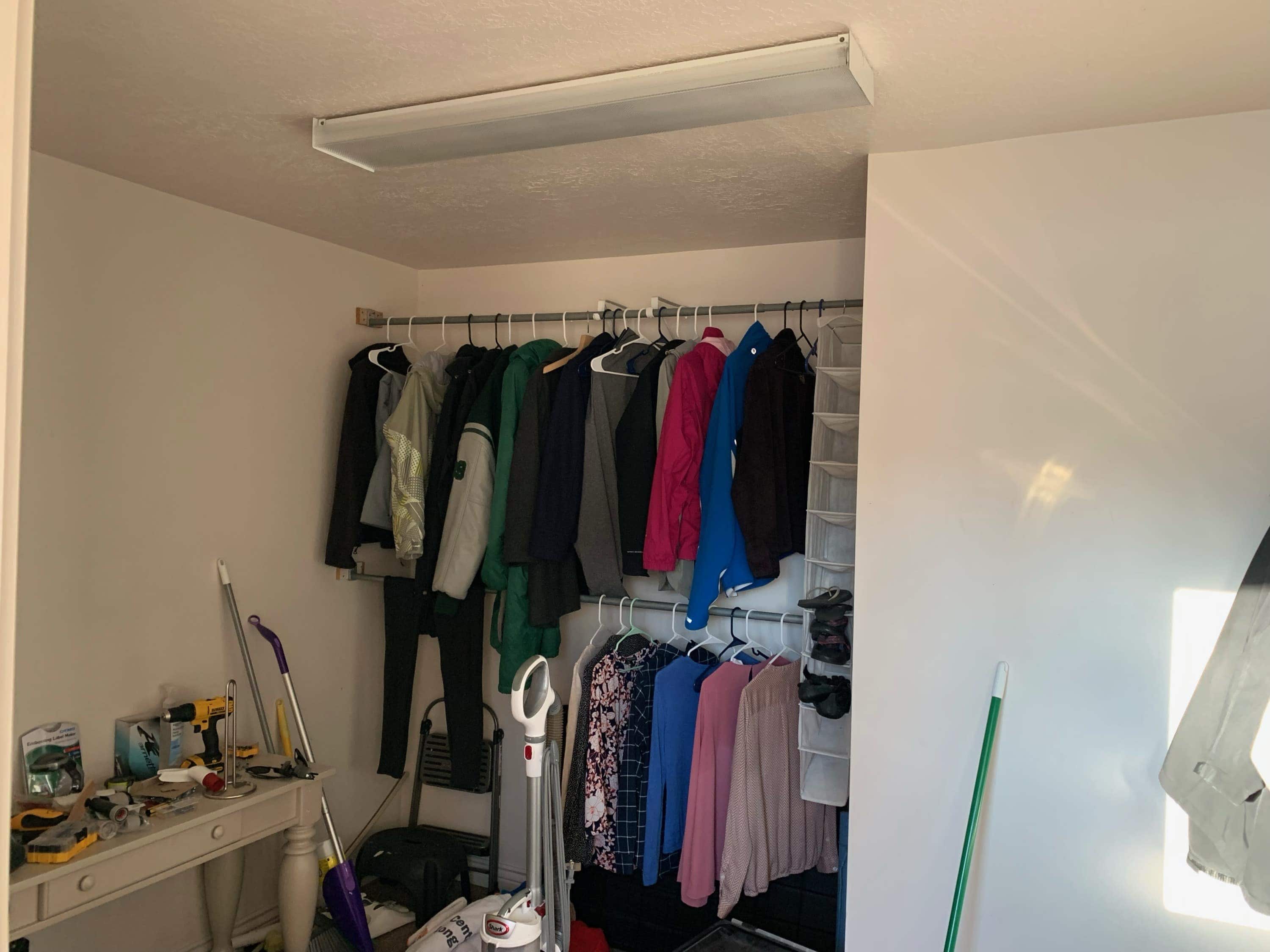 Mudroom off a garage before