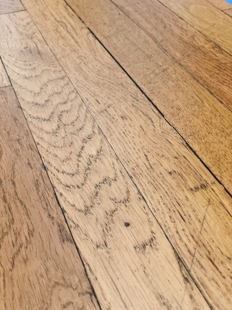 Damaged hardwood floors