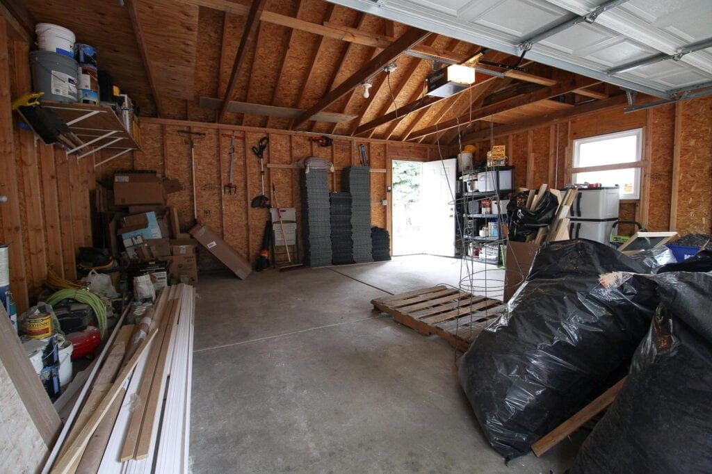 Our messy garage before