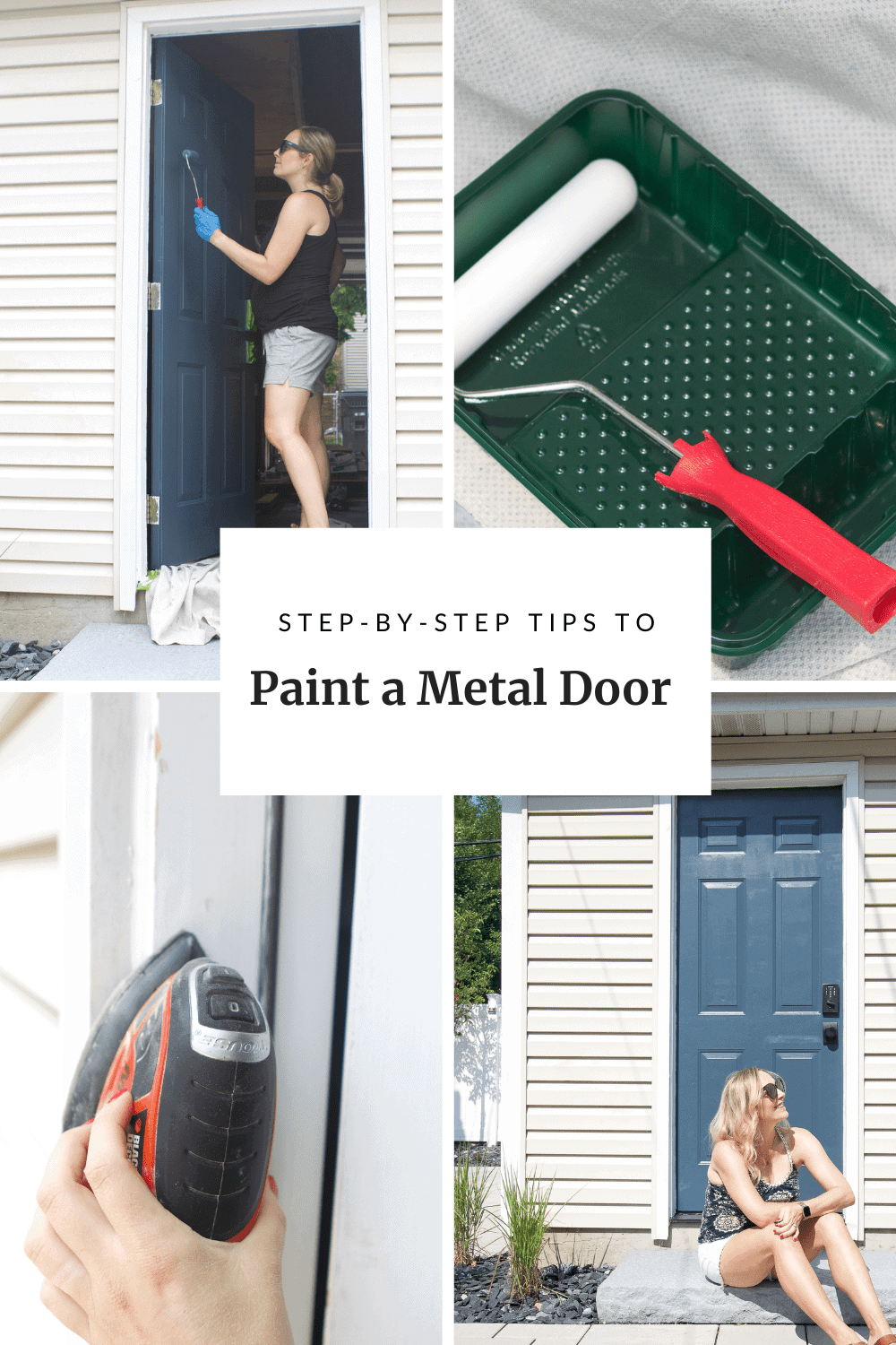 how to paint a metal door