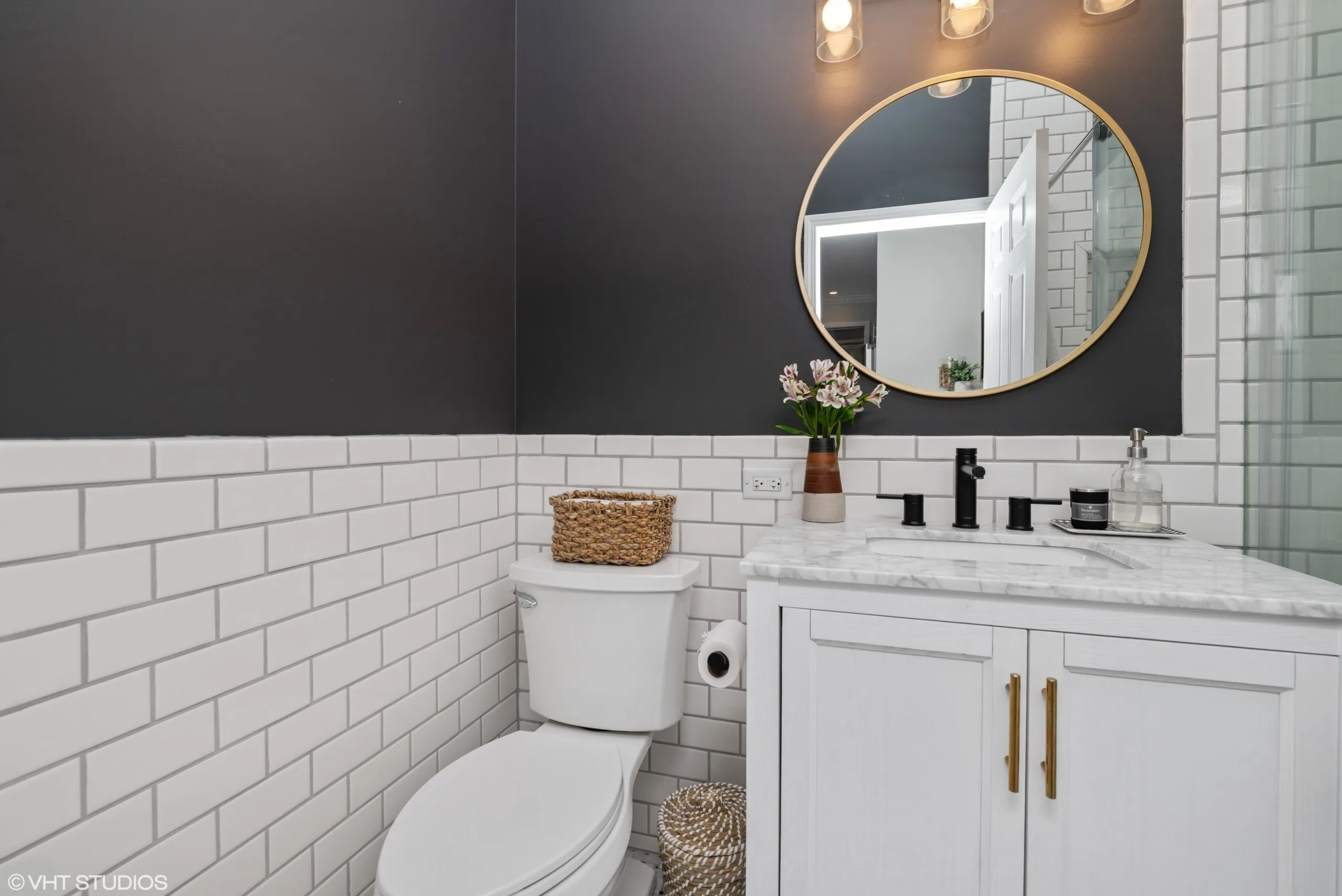 Bathroom in our spring home tour video