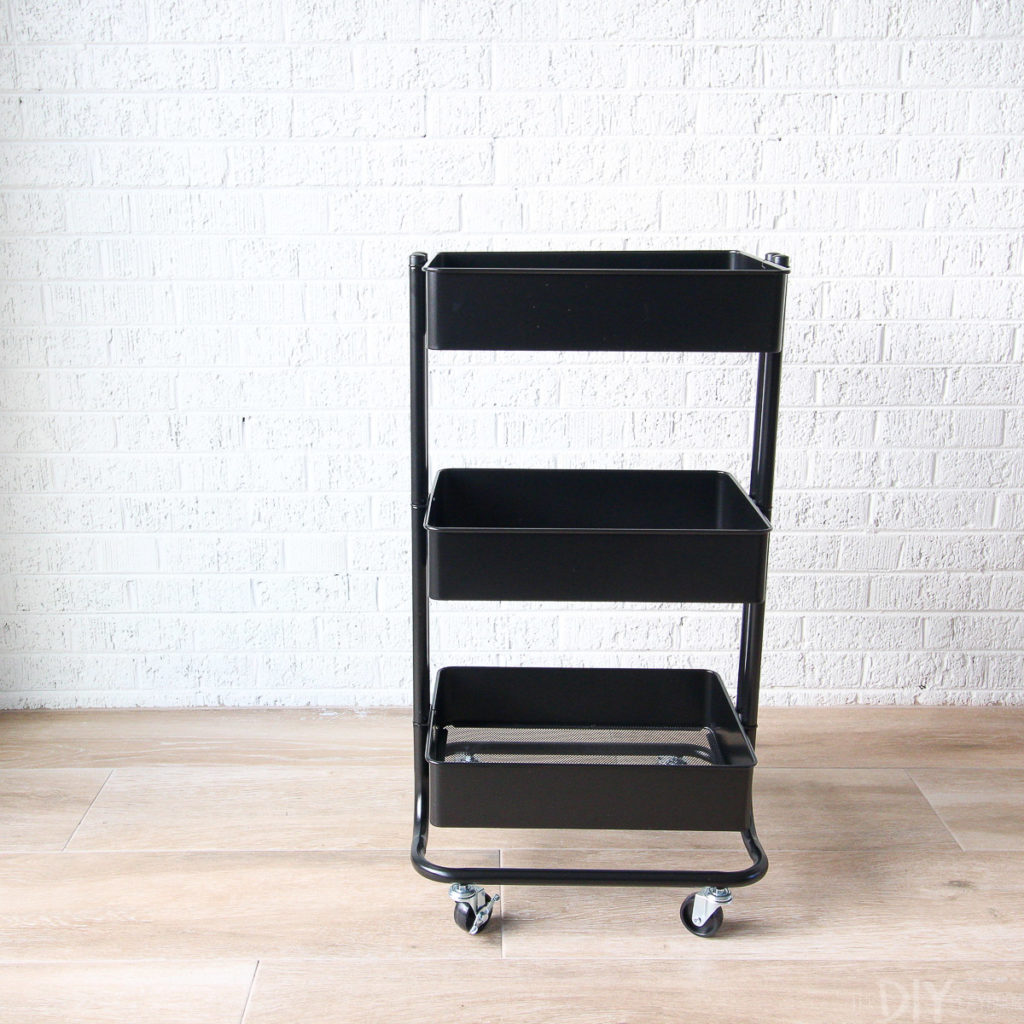 Black rolling cart from Michaels stores