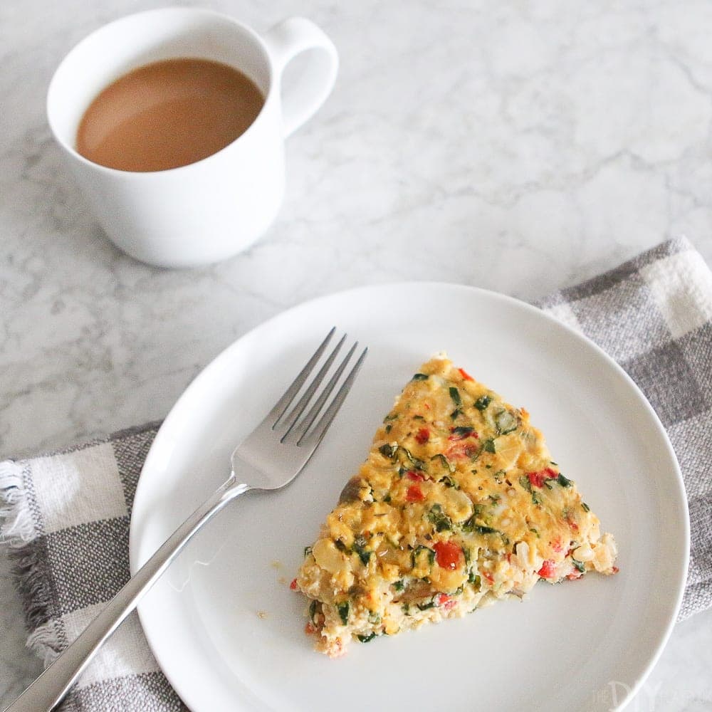 Roasted red pepper frittata