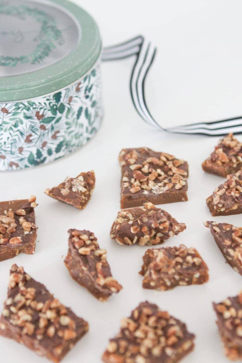 Chocolate Pecan Toffee Recipe for the holidays
