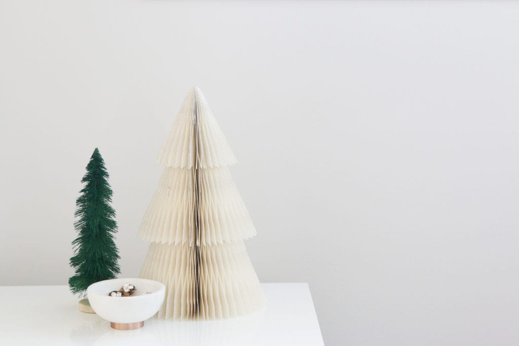 grouping in threes on tabletops when decorating for the holidays