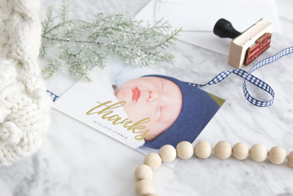 new mom thank you cards by snapfish