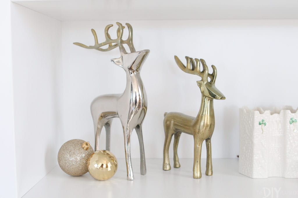 Metallic reindeers for Christmas