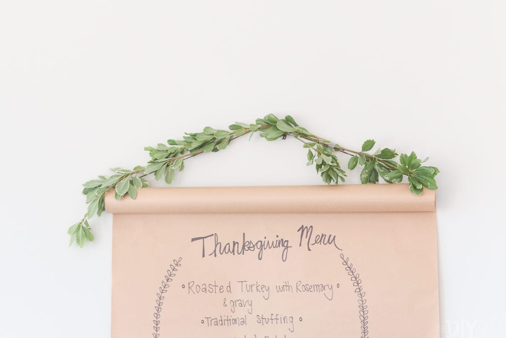 How to make a menu board for Thanksgiving dinner