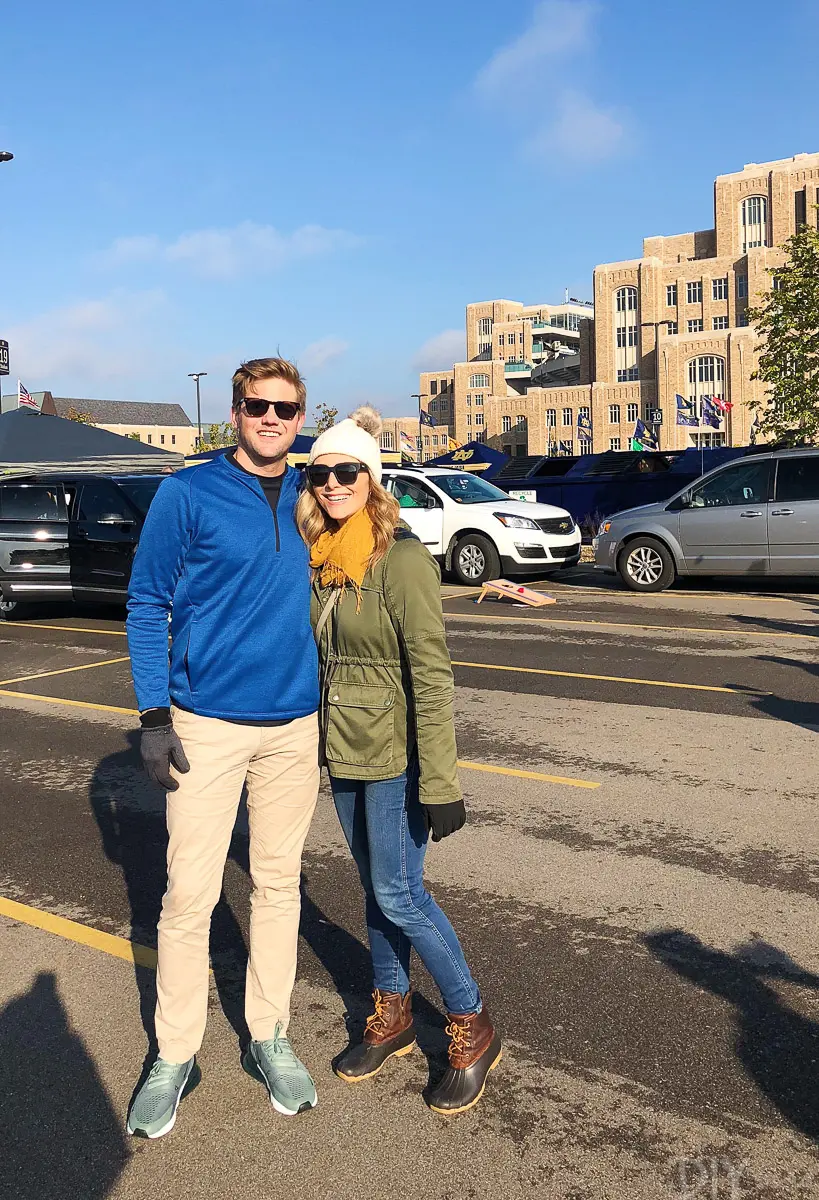 Casey and Finn at Notre Dame Game