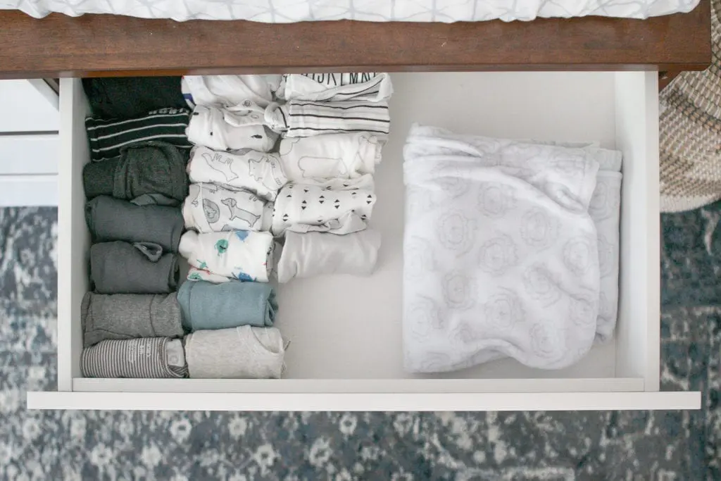 an organized baby drawer
