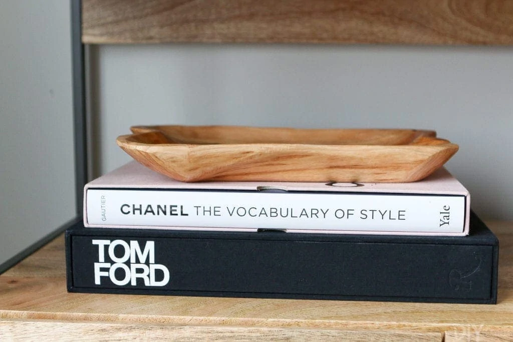Use books when styling bookshelves