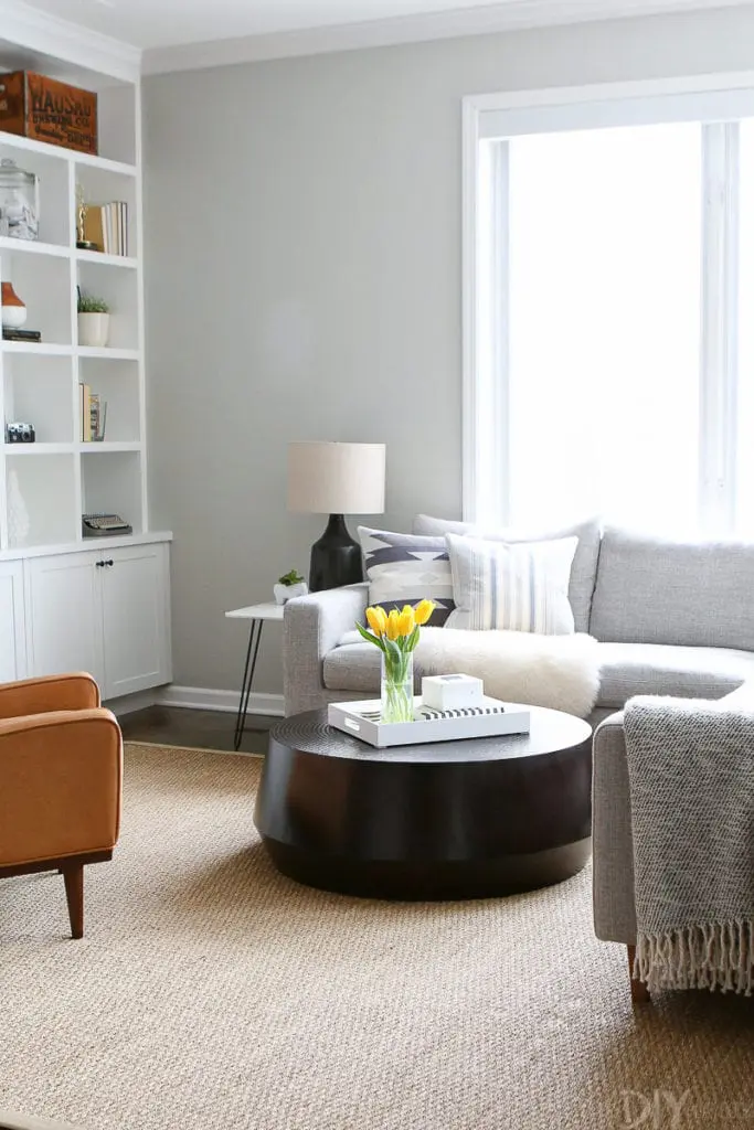 The black udan coffee table from crate and barrel