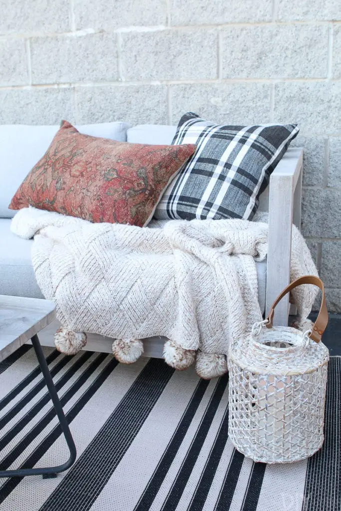 Use pillows to cozy up your fall patio