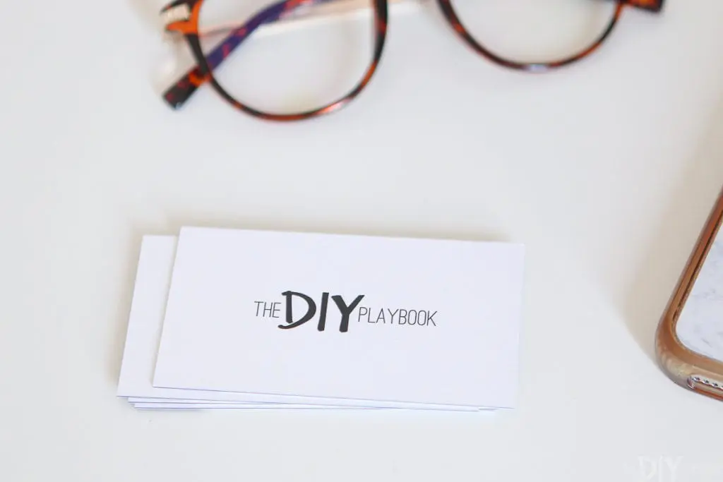 The DIY Playbook business cards