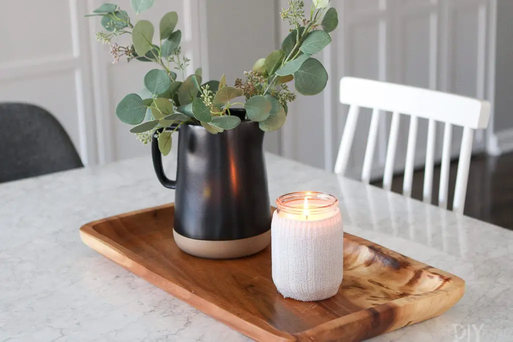 How to make a fall candle holder for autumn home decor