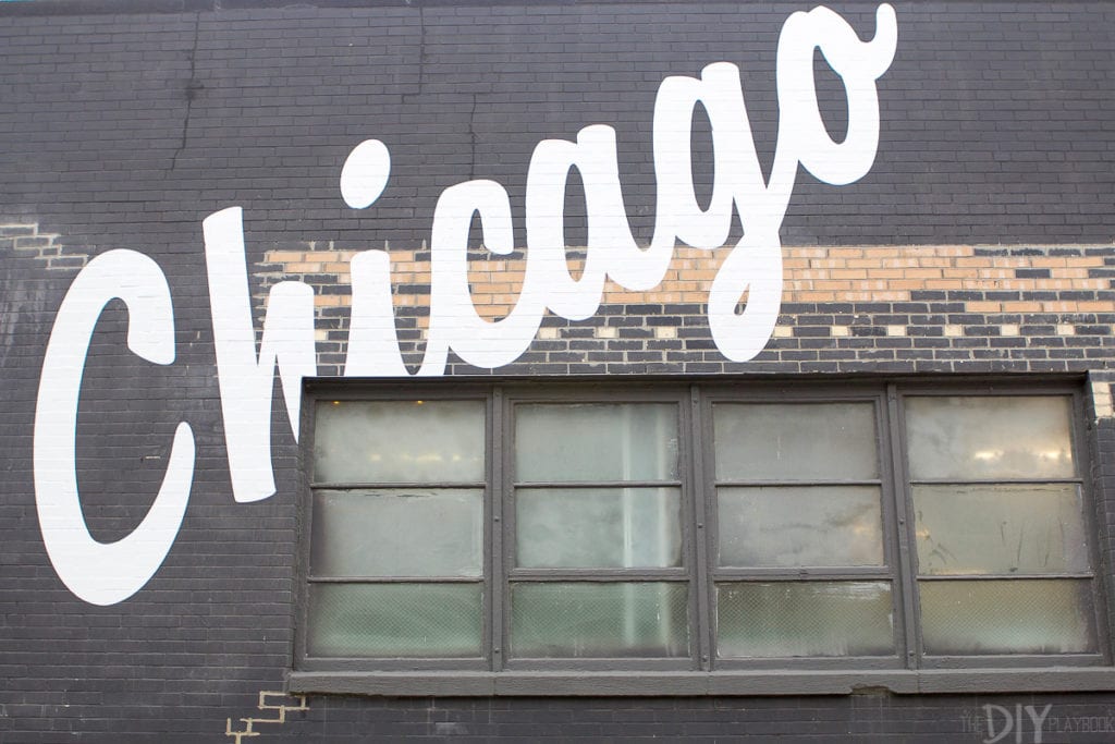 Chicago sign outside Create & Cultivate event