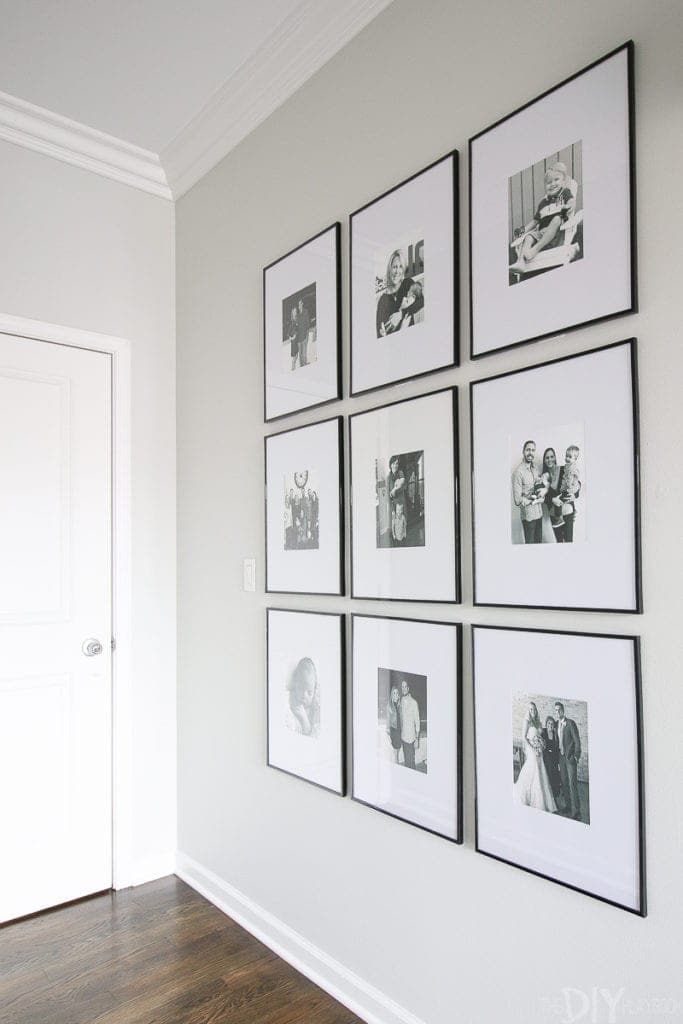 Make a statement with a symmetrical wall of frames