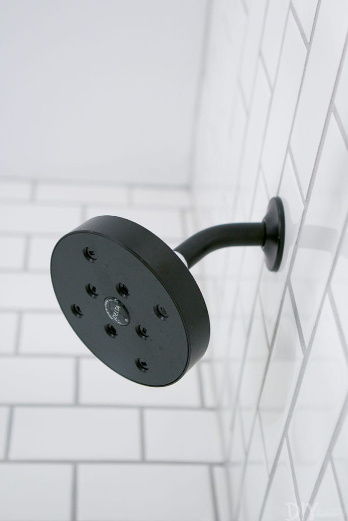 Black matte shower head