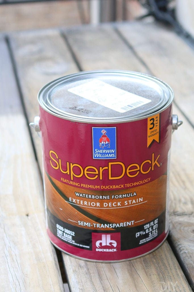 Sherwin Williams super deck in semi-transparent harbor mist