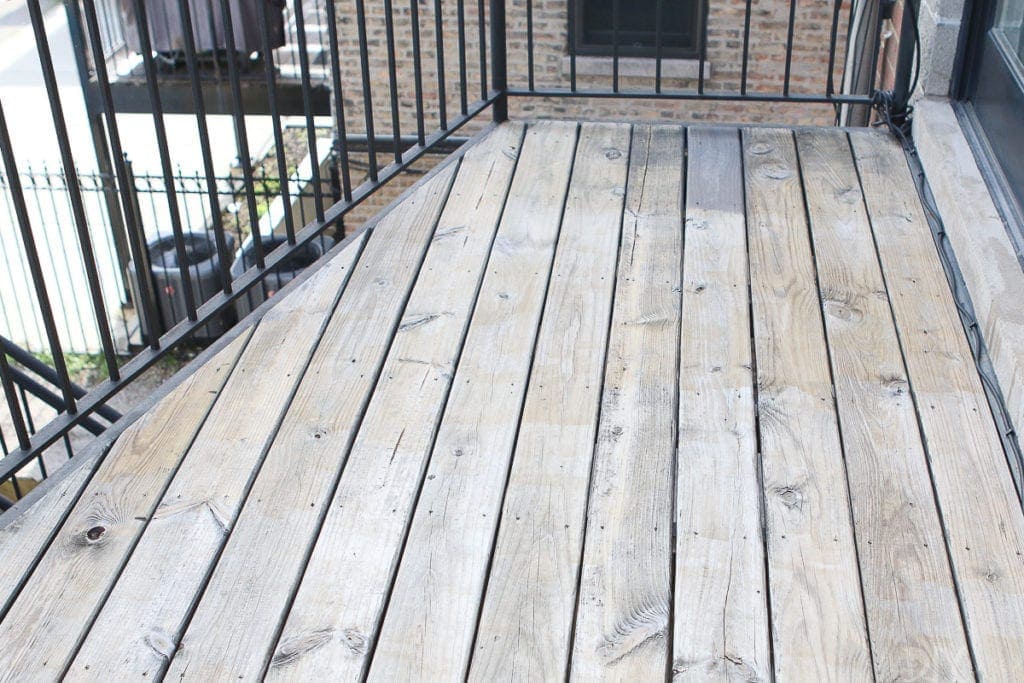 Clean deck after powerwashing