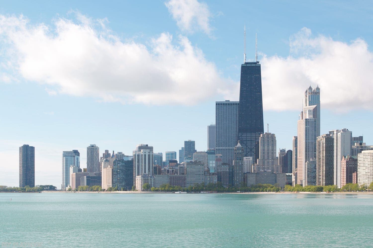 The Chicago Skyline during the summertime