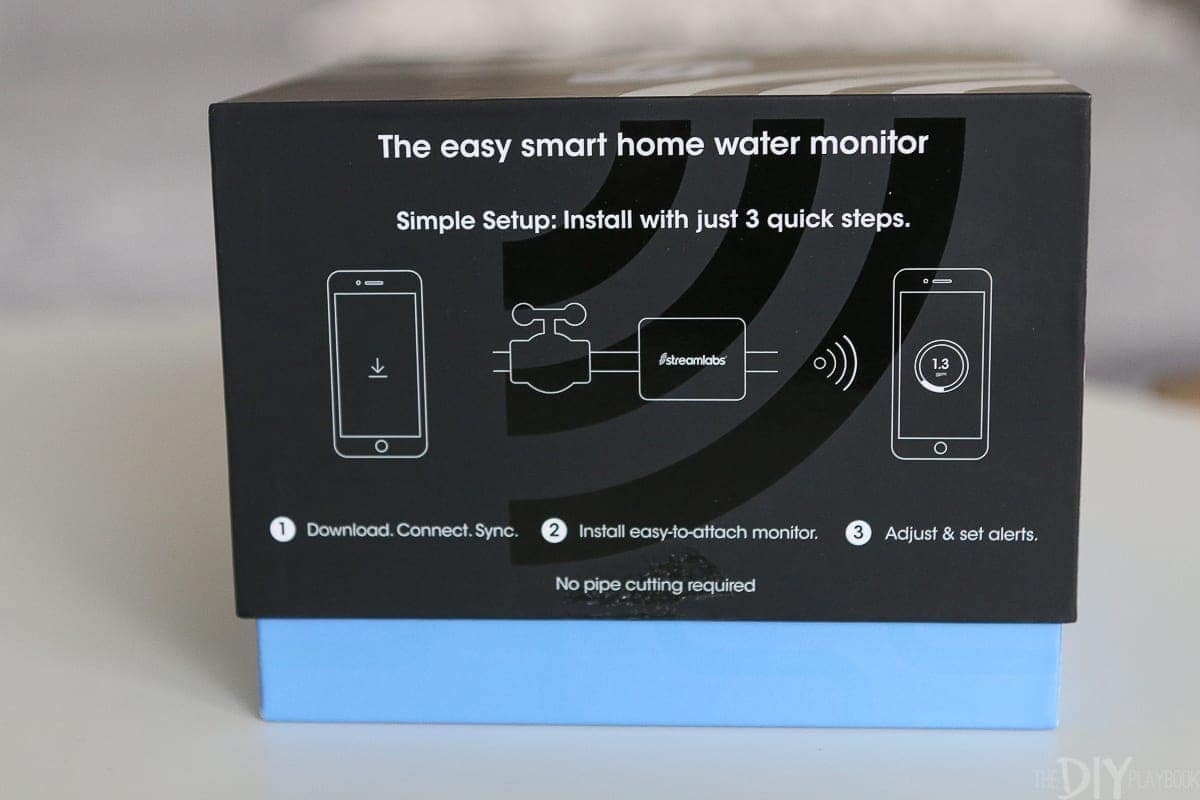 The streamlabs smart home water monitor is easy to install in just 3 steps