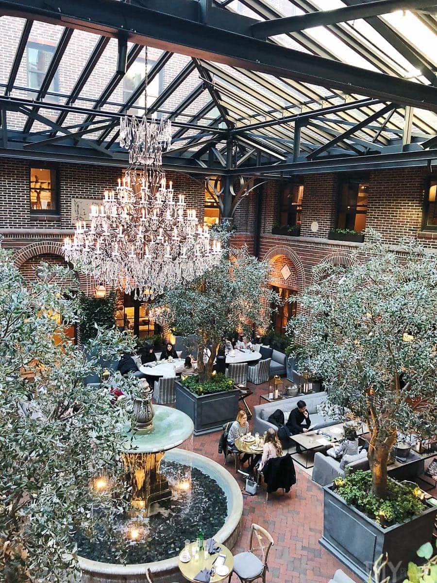 The 3 arts club cafe in Restoration Hardware is a favorite spot in Chicago