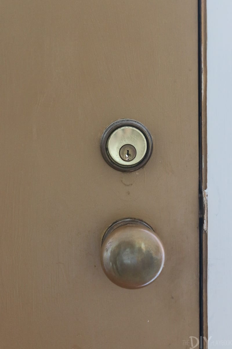 Old mortise lock on a front door