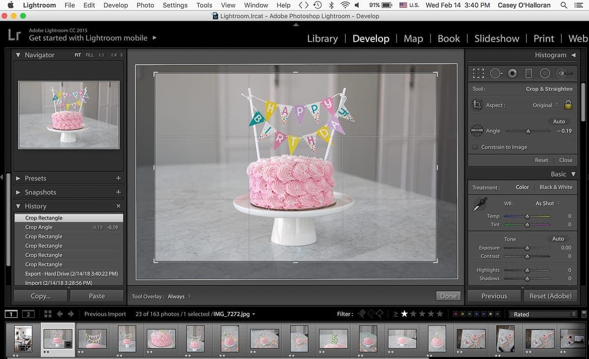 How to crop and straighten photos in Lightroom