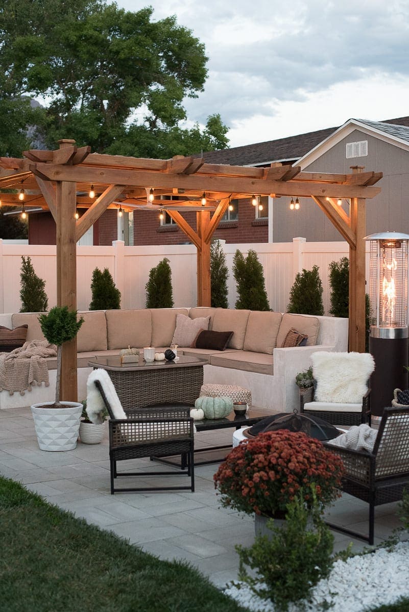 DIY pergola in the backyard. 