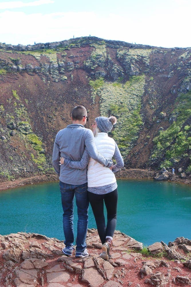 Bridget and Matt near the lake