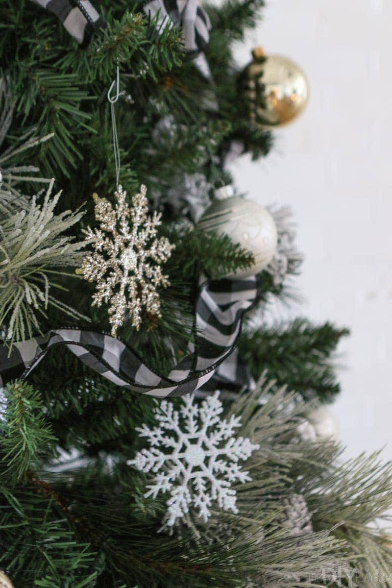 We love these gold and white snowflakes from Michael's! They are the perfect ornament. 