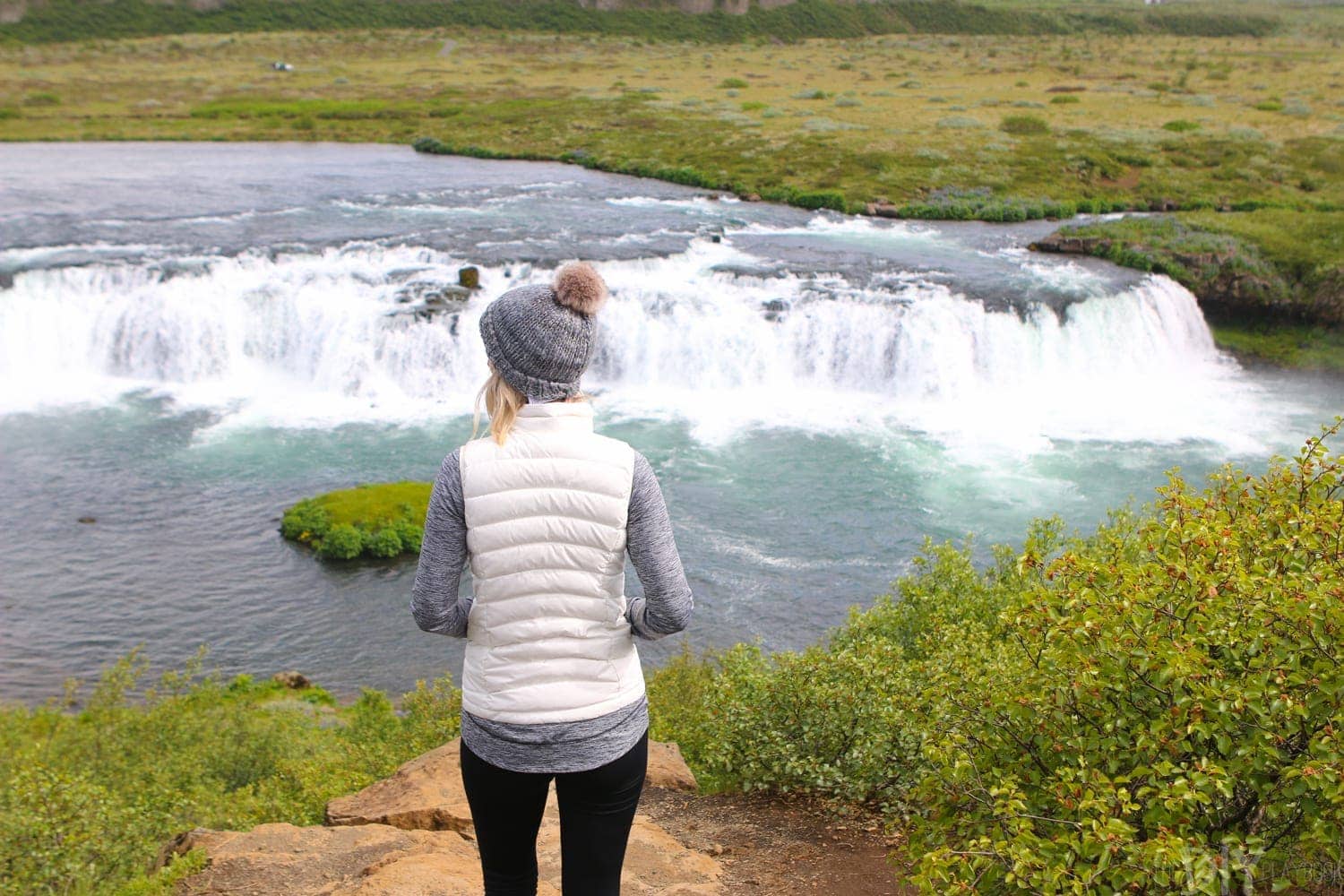 Bridget near the water fall