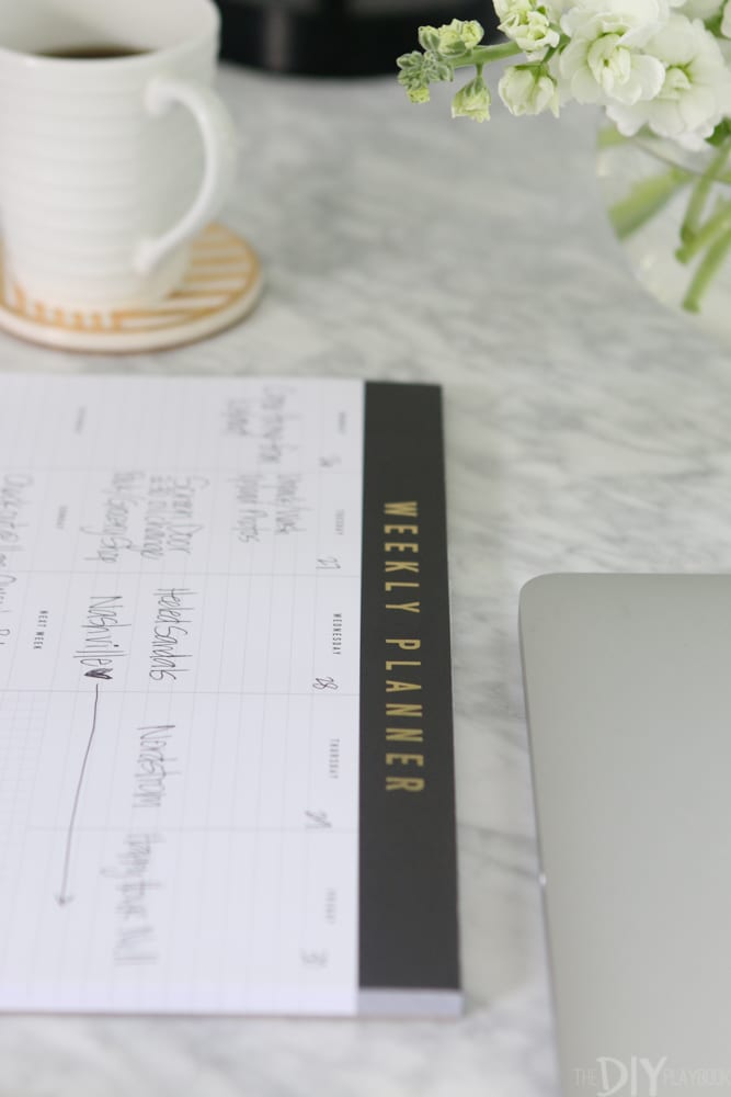 The Nordstrom Weekly Planner is the perfect size and style for my home office. 