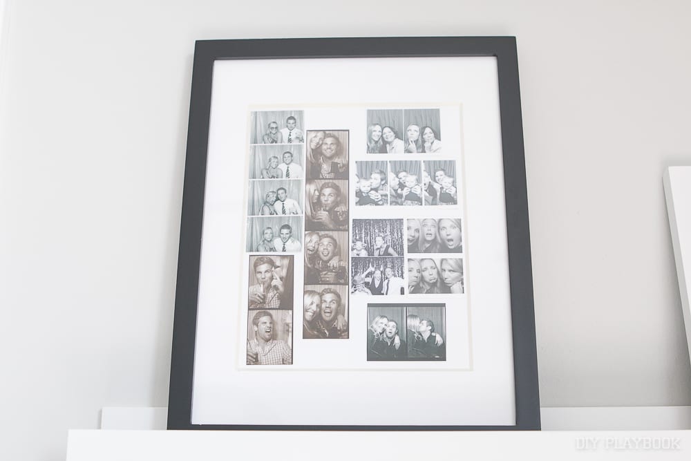 Display your old photo booth pics in your home in a frame