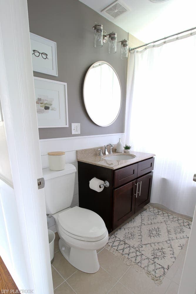 A Day lin the life of Bridget from DIY Playbook - Bridget only needs like 20 minutes of getting ready time in the morning, but she gets to do it in this fabulous master bathroom!