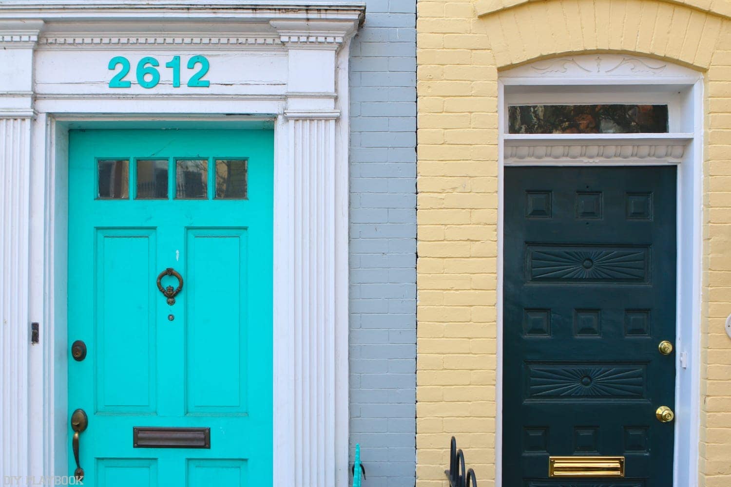 Colorful doors in Georgetown really stand out. 