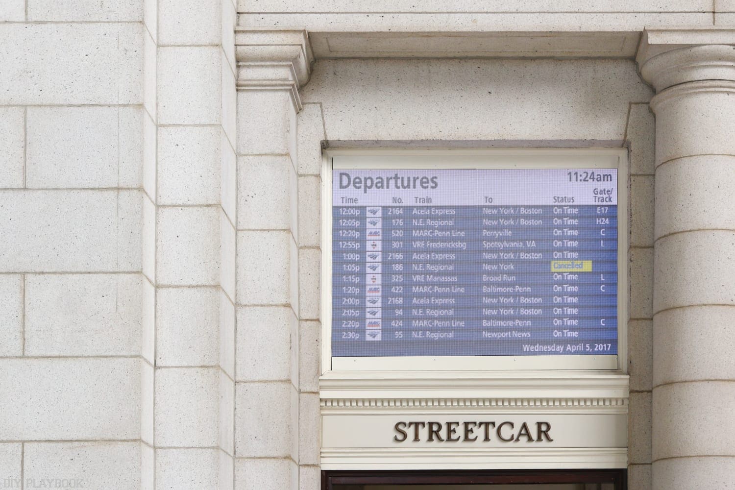 Departures in Washington, DC. 