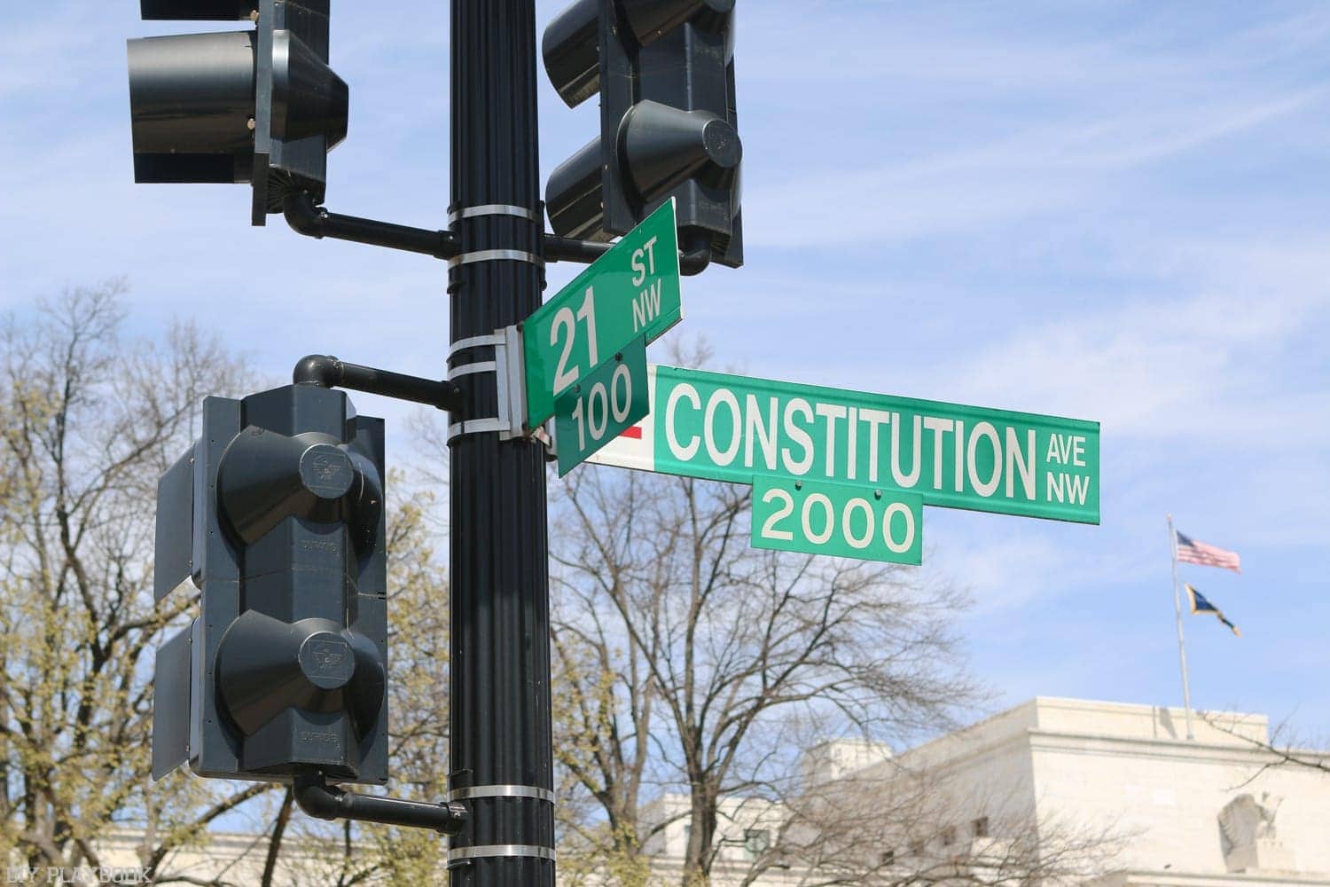 Street signs in Washington, DC. 