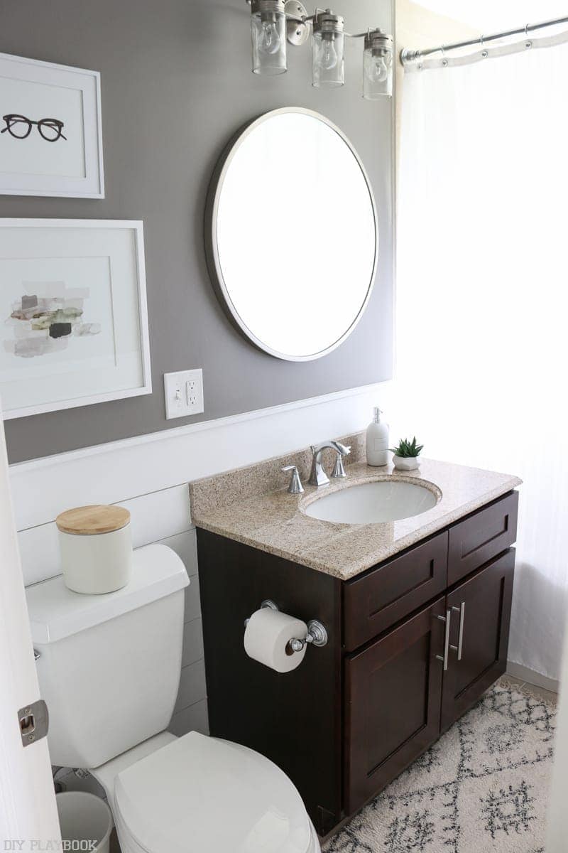 Bridget's bathroom shiplap