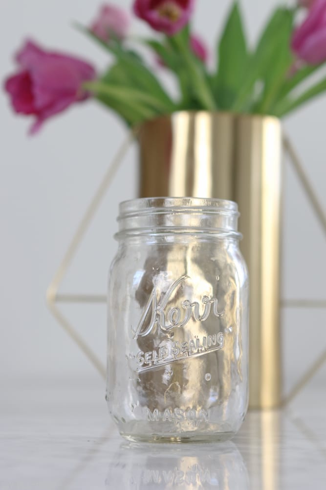 Use a mason jar inside your vase to create a tighter display