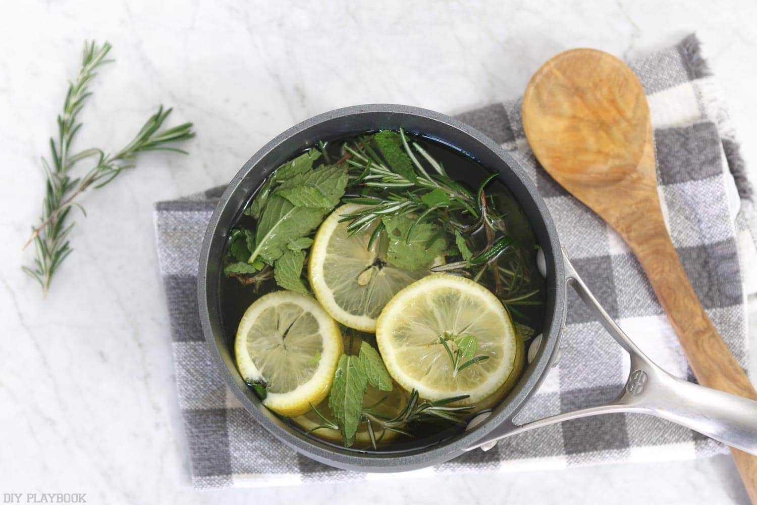 Combine all of the ingredients into the pot with water and stir. 