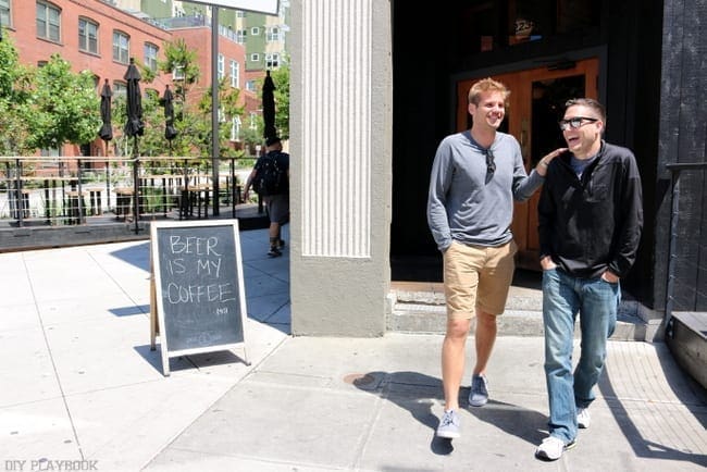 Seattle Weekend Recap: The boys had some beers while we were working. 