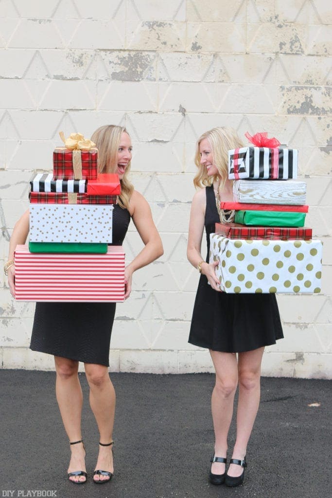 2016-DIY-Playbook-Christmas-Card-Casey-Bridget-behind-boxes