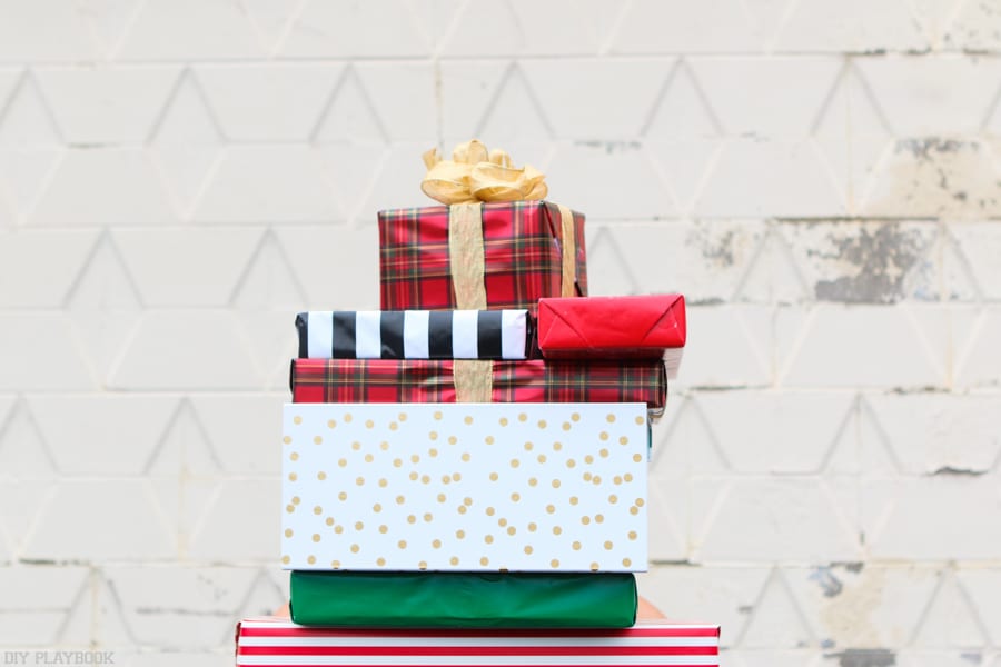 May you give your loved ones a big old stack of gifts like this one, thanks to our Holiday Gift Guide Happy Holidays! | DIY Playbook