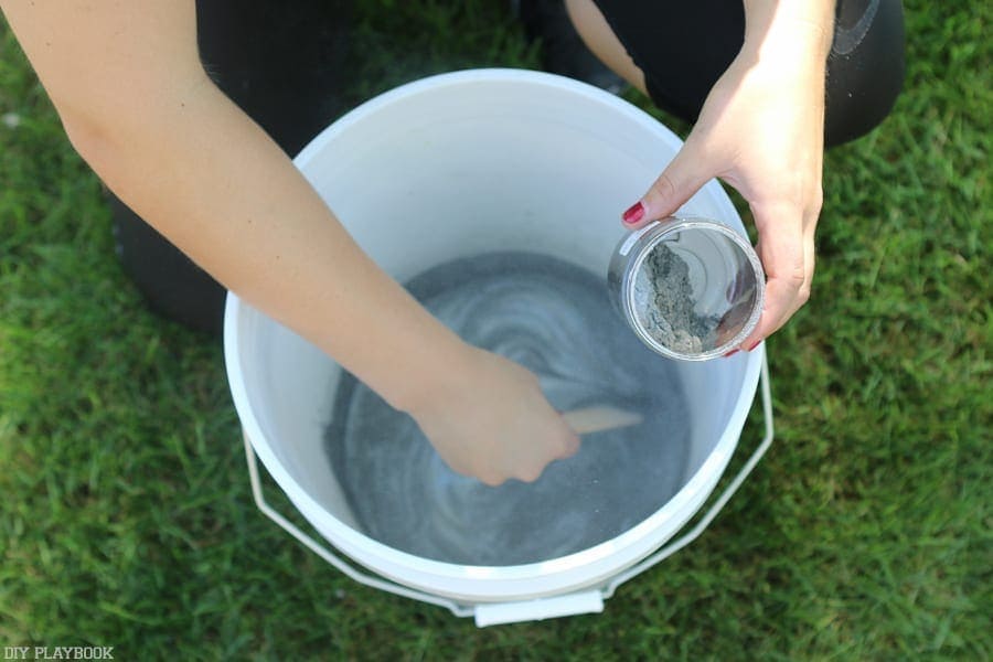 Mix according to instructions: Sealing Garage Floor DIY Project with Epoxy | DIY Playbook