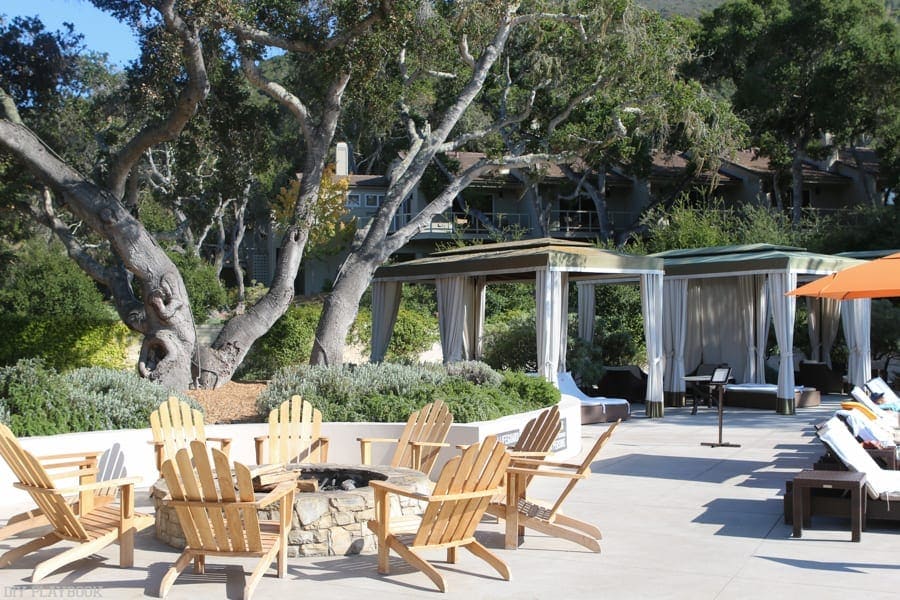 The gorgeous Carmel Valley Ranch fire pit. 