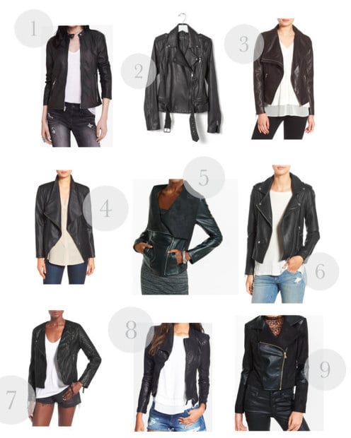 A collection of our favorite black leather jackets for different looks. 