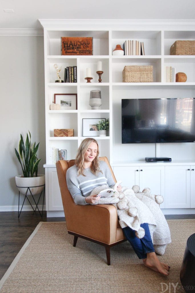 Cozying up for fall with a blanket and a good book