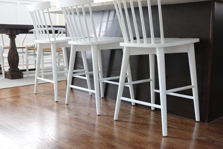 Bridget got these new kitchen counter stools on a budget and they replay are perfect for the space!